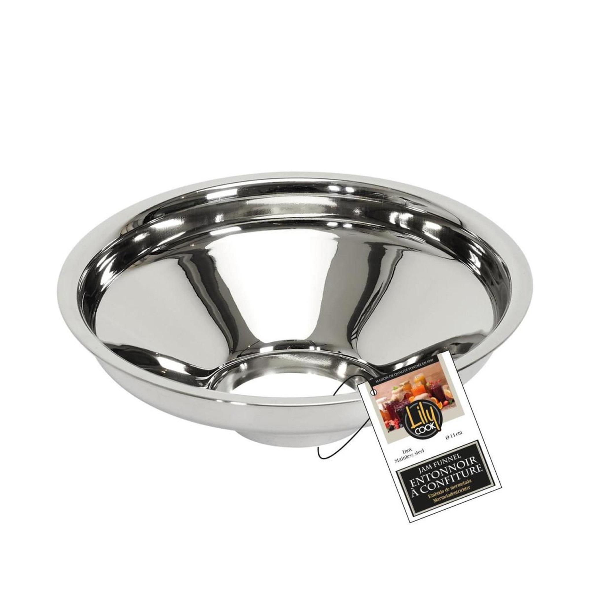 Voir la diapositive 4 : Lily Cook Entonnoir à Confiture  Inox  14cm Argent