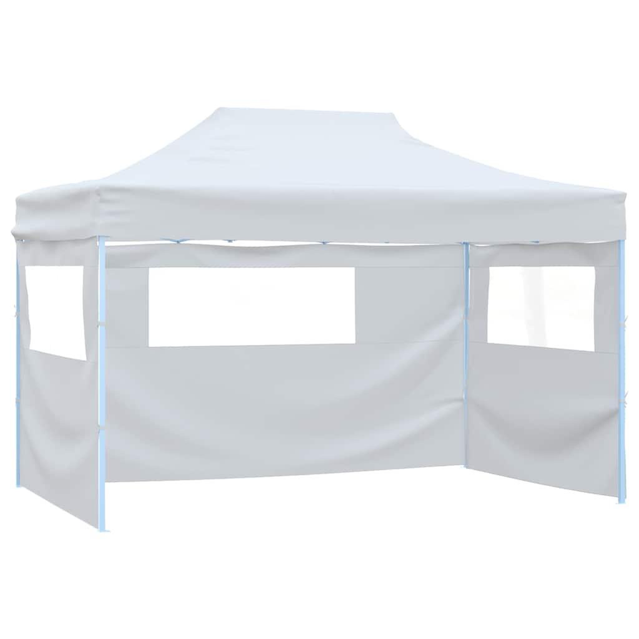 VIDAXL Tente pliable de reception avec 3 parois 291x413x315 cm blanc