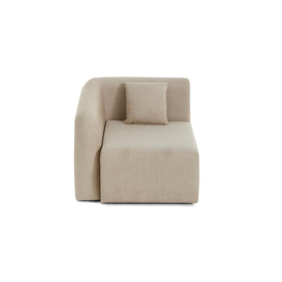 LISA DESIGN Ikare - module d'assise d'angle gauche - en tissu