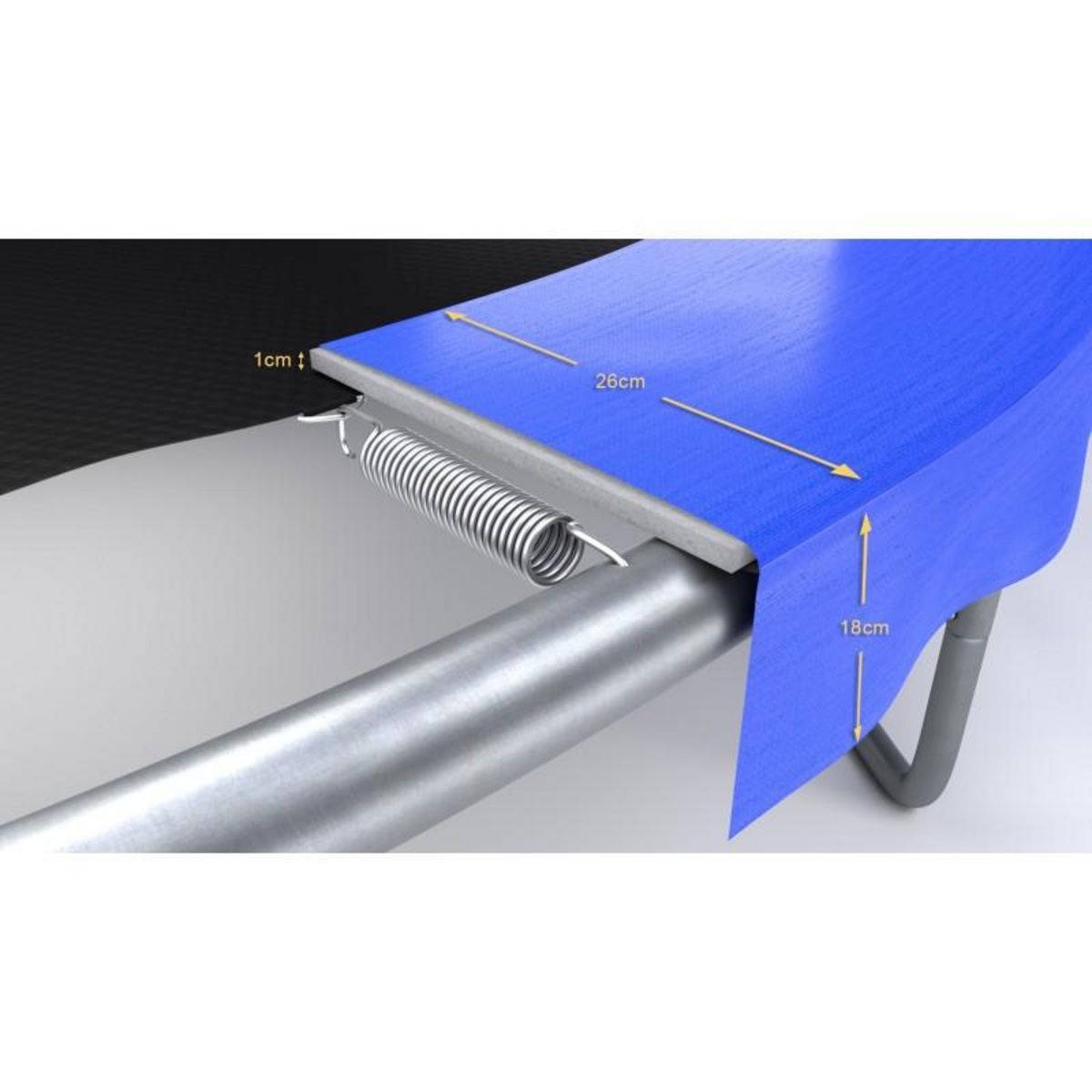 KAIA SPORTS Trampoline extérieur Deluxe 8Ft / ø244cm KAIA SPORTS Trampoline de jardin avec Filet, mousse de protection et échelle