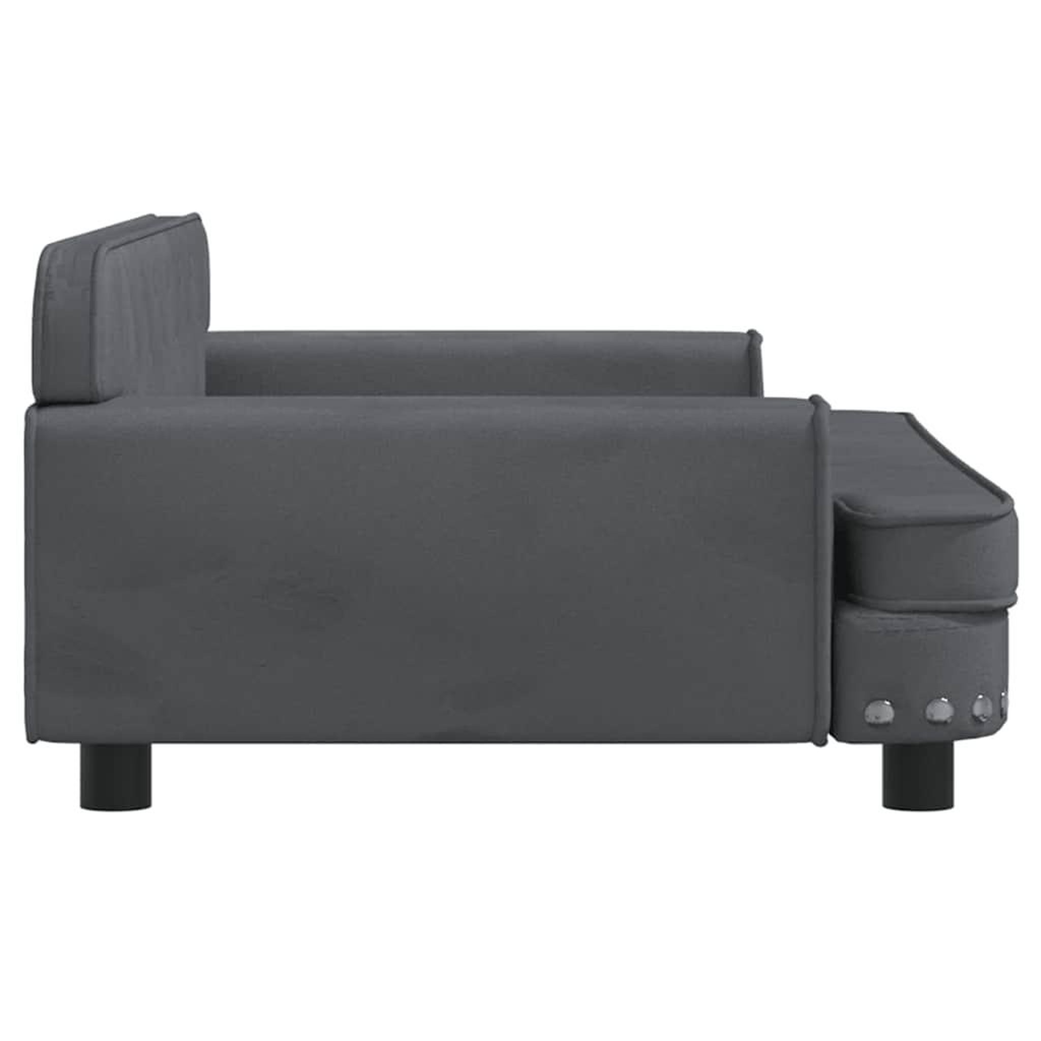 Voir la diapositive 4 : VIDAXL Lit pour chien gris fonce 90x53x30 cm velours