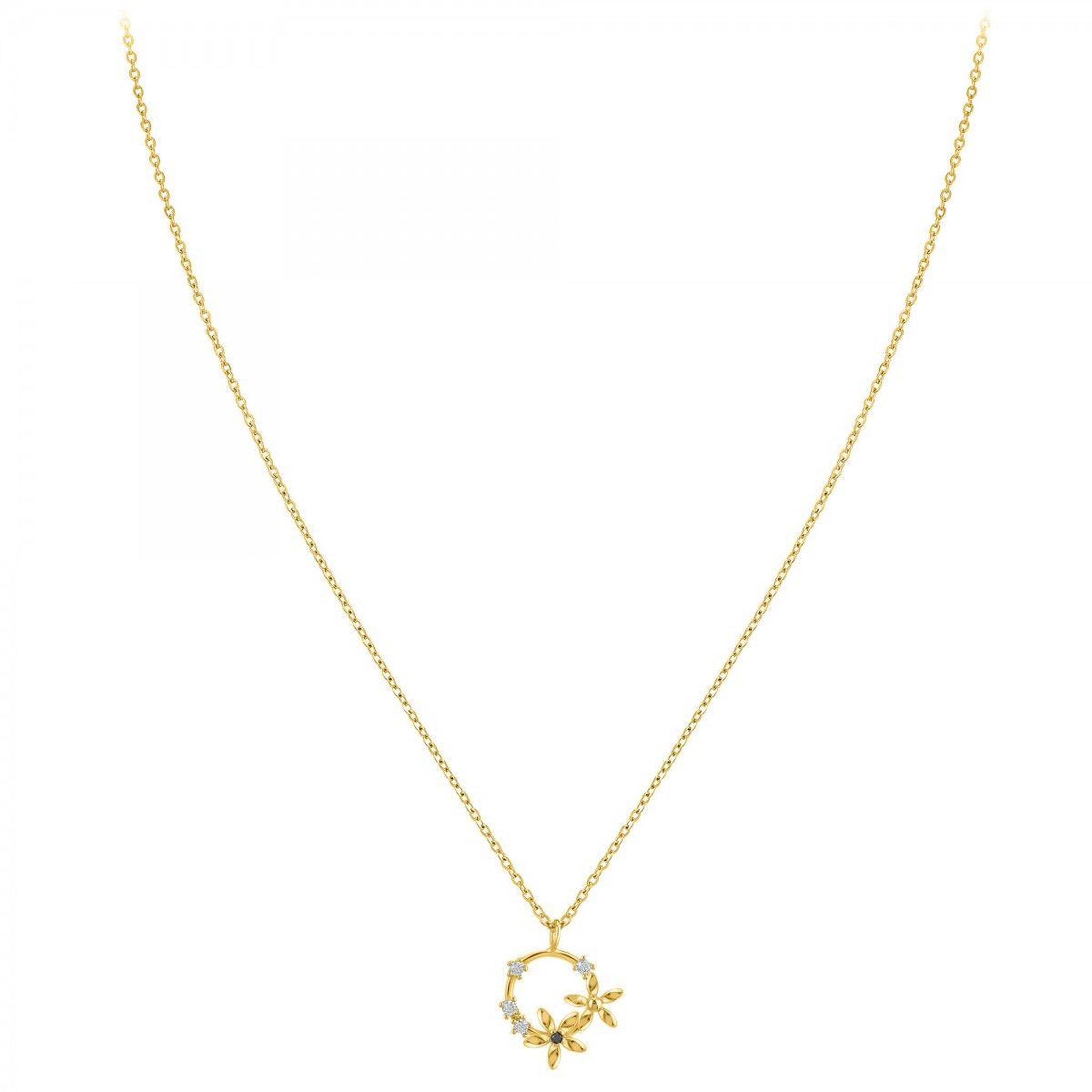 Voir la diapositive 3 : SC BOHEME Collier Fleurs par SC Bohème orné d'un véritable diamant noir