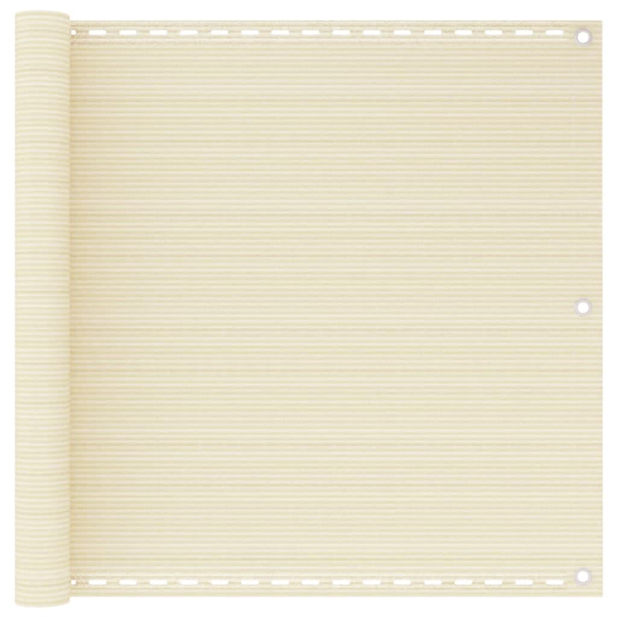 VIDAXL Ecran de balcon creme 90x400 cm pehd