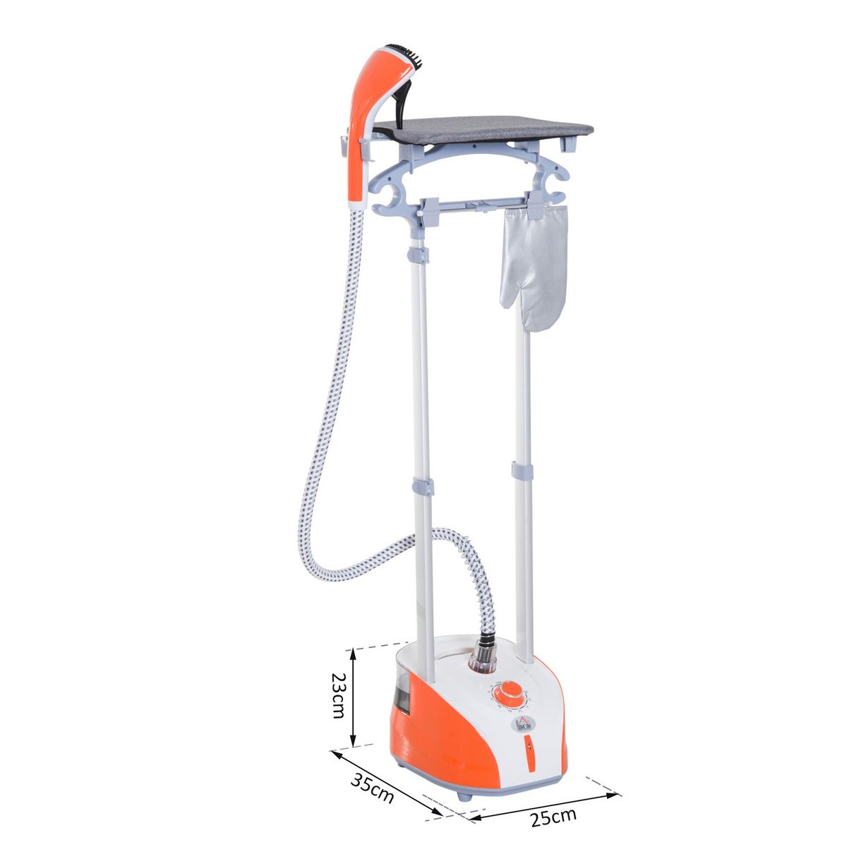 HOMCOM Défroisseur à vêtements 1950 W planche à repasser intégrée réservoir d'eau 2 L tige telescopique gant + cintre fournis