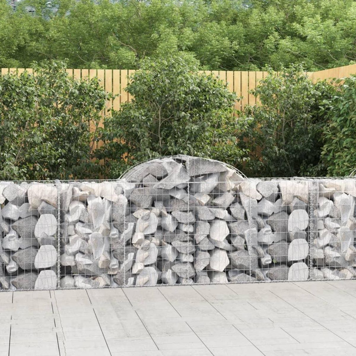 VIDAXL Paniers a gabions arques 4 pcs 200x50x80/100 cm Fer galvanise