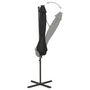 Voir la diapositive 3 : VIDAXL Parasol de jardin en porte-a-faux et mat et lumieres LED noir
