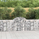 VIDAXL Paniers a gabions arques 6 pcs 200x30x80/100 cm Fer galvanise