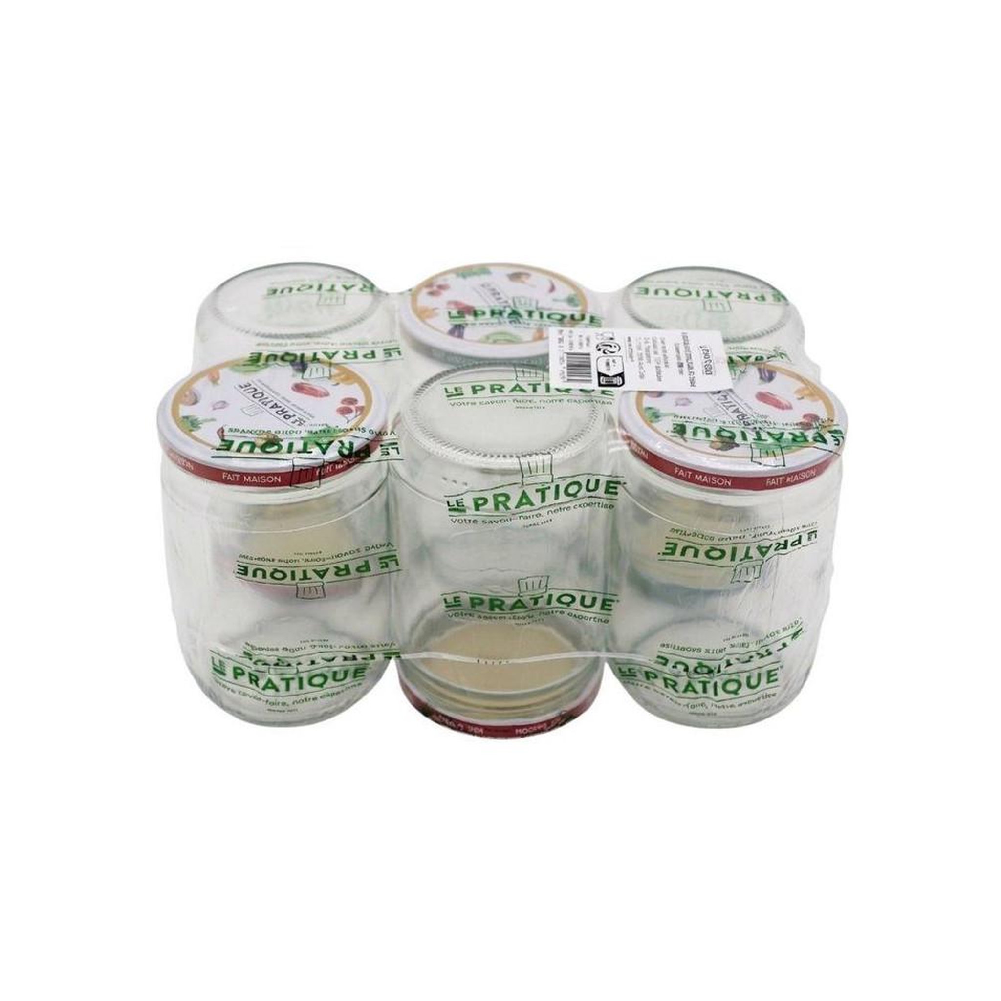 Voir la diapositive 4 : LE PRATIQUE Bocaux en verre stérilisables 500 ml le pratique à fermeture twist-off, lot de 6, ø82 mm, couvercles à système flip