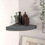 Voir la diapositive 1 : VIDAXL Etagere d'angle flottante Gris brillant 25x25x3,8 cm MDF