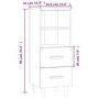 Voir la diapositive 6 : VIDAXL Buffet Blanc brillant 34,5x34x90 cm Bois d'ingenierie