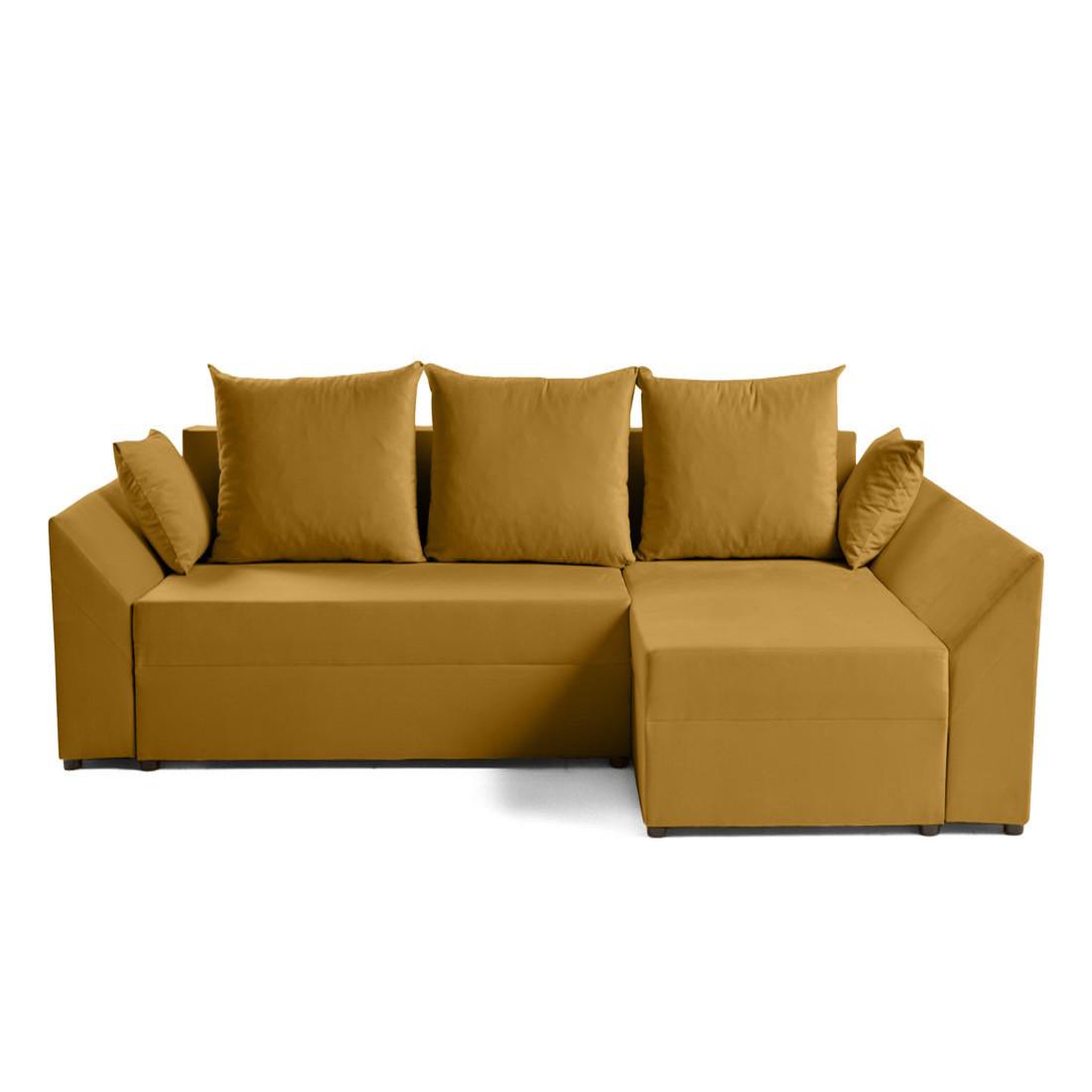 Voir la diapositive 1 : BEST MOBILIER Mike - canapé d'angle réversible - 4 places - convertible avec coffre - en velours