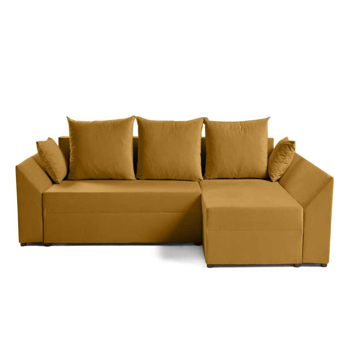 BEST MOBILIER Mike - canapé d'angle réversible - 4 places - convertible avec coffre - en velours