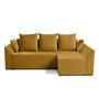 Voir la diapositive 1 : BEST MOBILIER Mike - canapé d'angle réversible - 4 places - convertible avec coffre - en velours