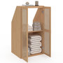 Voir la diapositive 4 : ID MARKET Armoire sous pente 2 portes EDHEN 60 x 50 x 70/110 cm bois et cannage