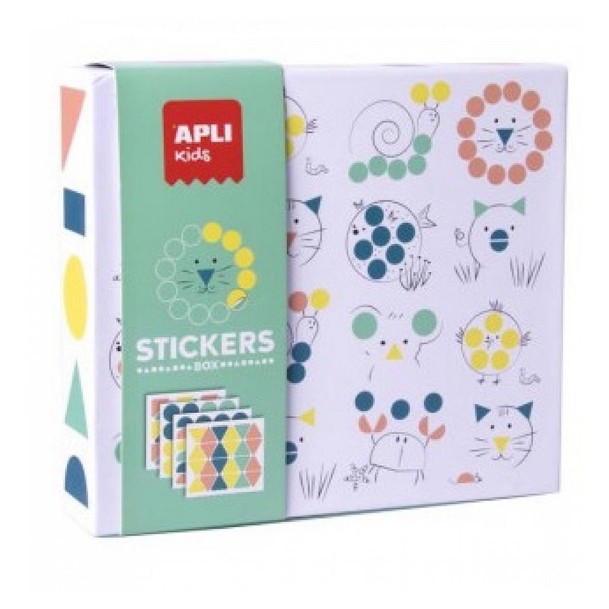 Apli Agipa Boite Gommettes Geometriques Animaux