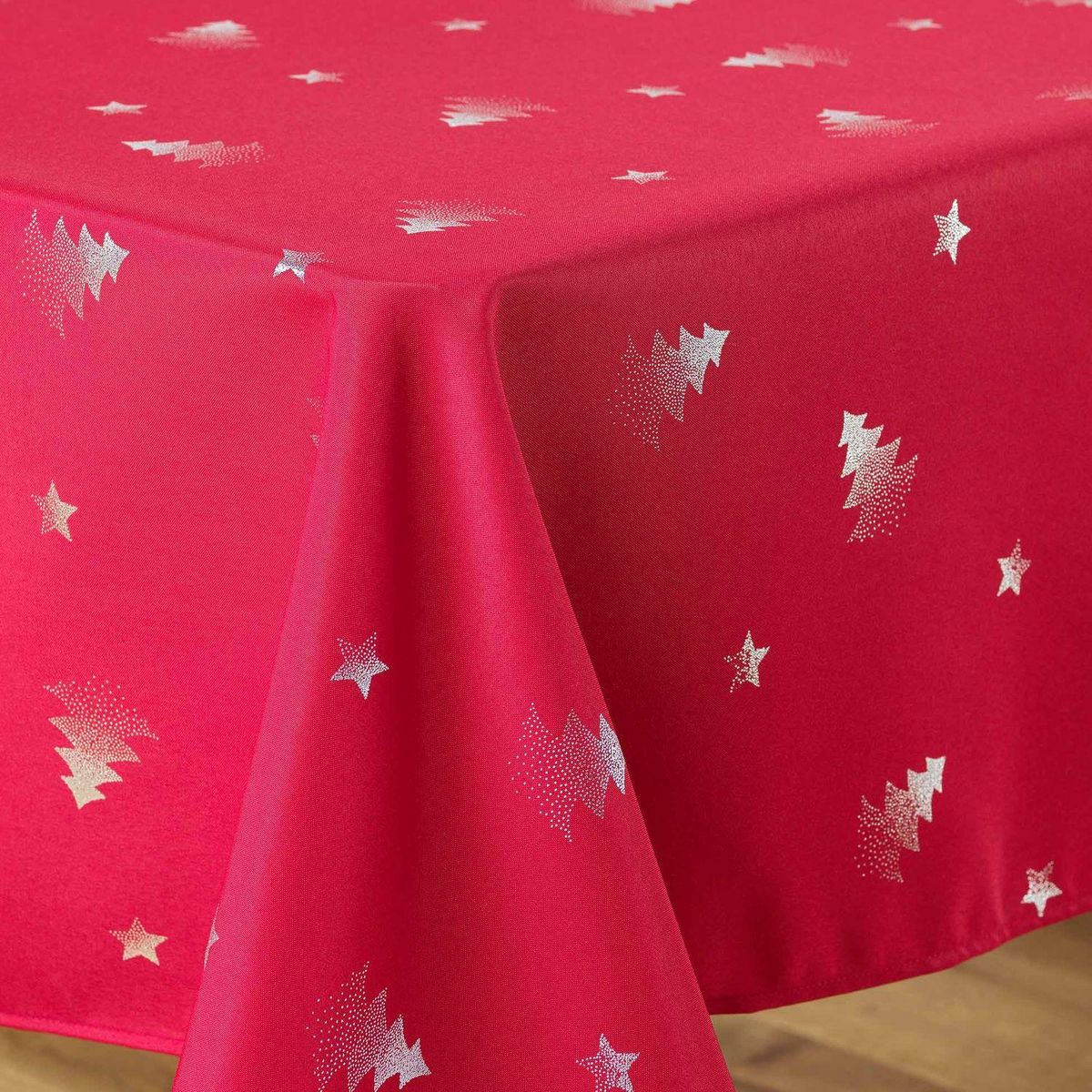 Douceur d'Intérieur Nappe rectangulaire antitache et infroissable Sapins