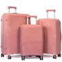 Voir la diapositive 1 : Bleucerise Lot 3 valises rigides dont 1 valise cabine Travel Light TSA Polypropylène