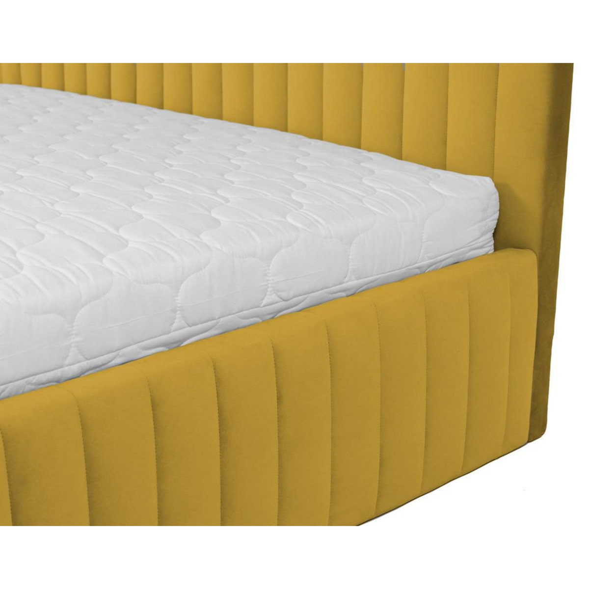 BEST MOBILIER Stuart - lit coffre - 180x200 cm - sommier inclus - en velours