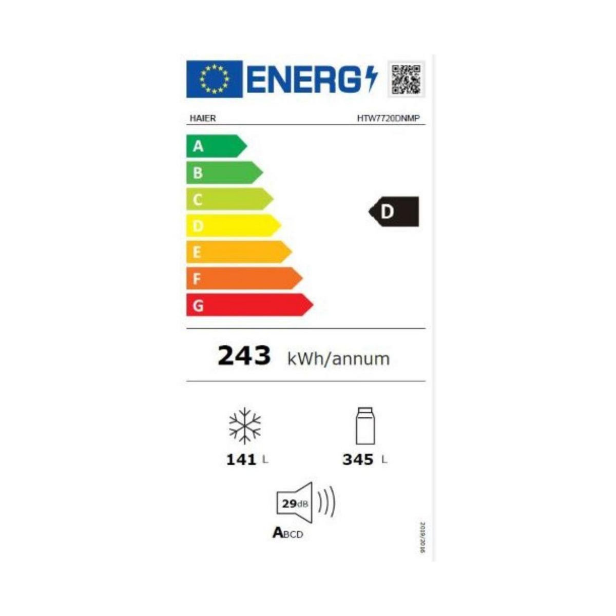 HAIER Réfrigérateur combiné HTW7720DNMP