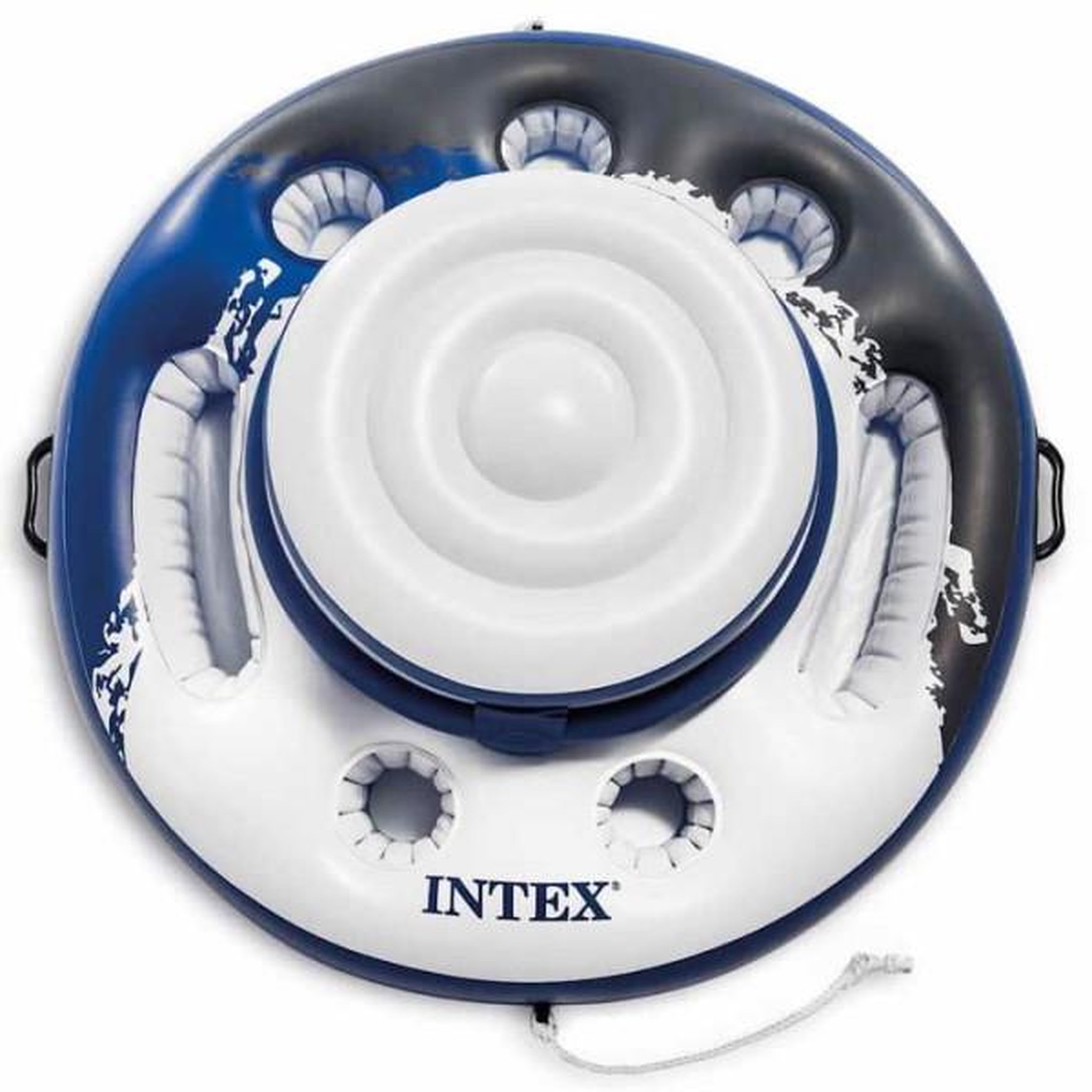 Voir la diapositive 3 : INTEX Glaciere gonflable - INTEX - Glaciere Gonflable flottante pour piscine - 5 supports boisson - 30 canettes