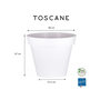 Voir la diapositive 2 : Eda Pot de fleur rond Toscane Ø 80 x H.66 cm - Blanc - Eda