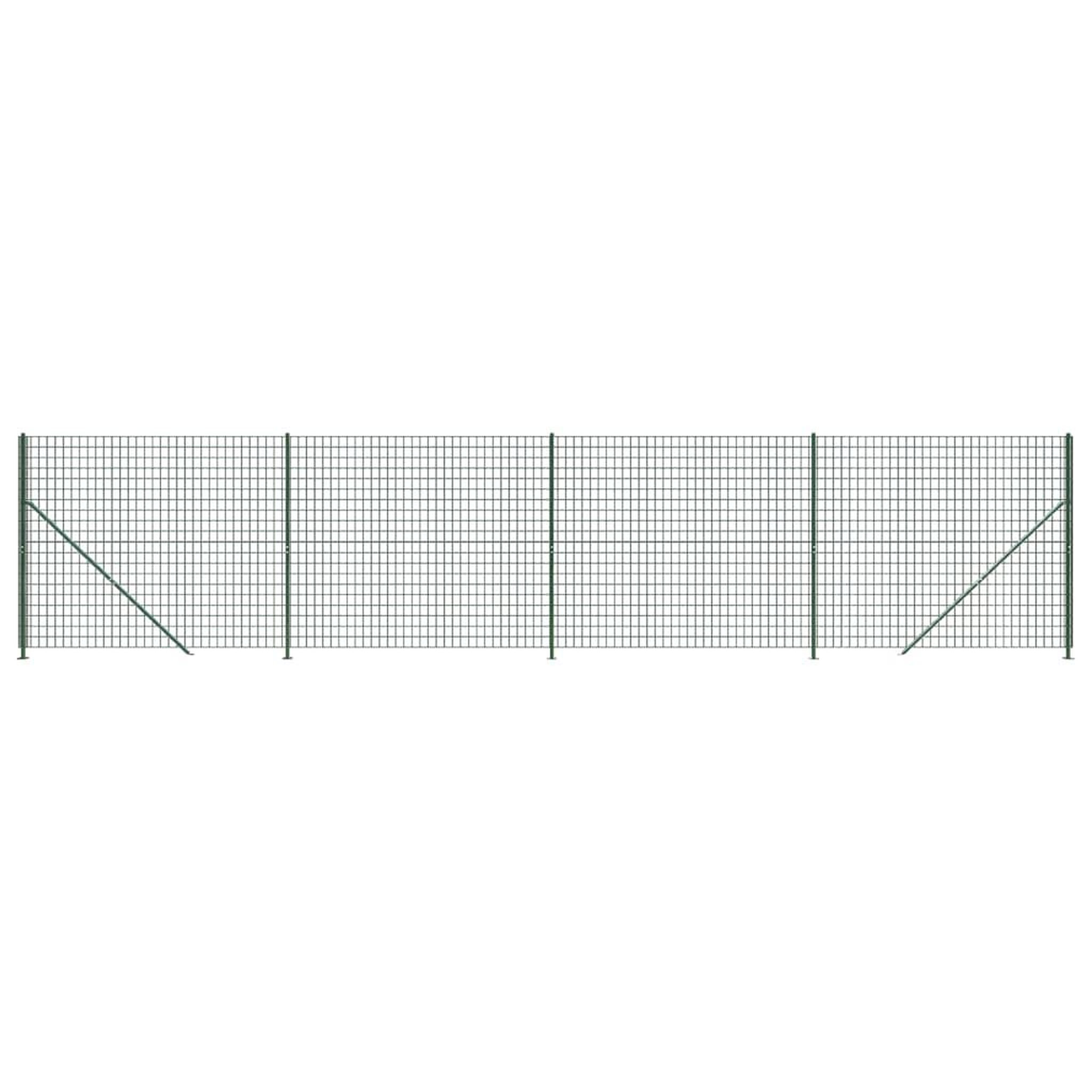 Voir la diapositive 2 : VIDAXL Cloture en treillis metallique avec bride vert 2,2x10 m
