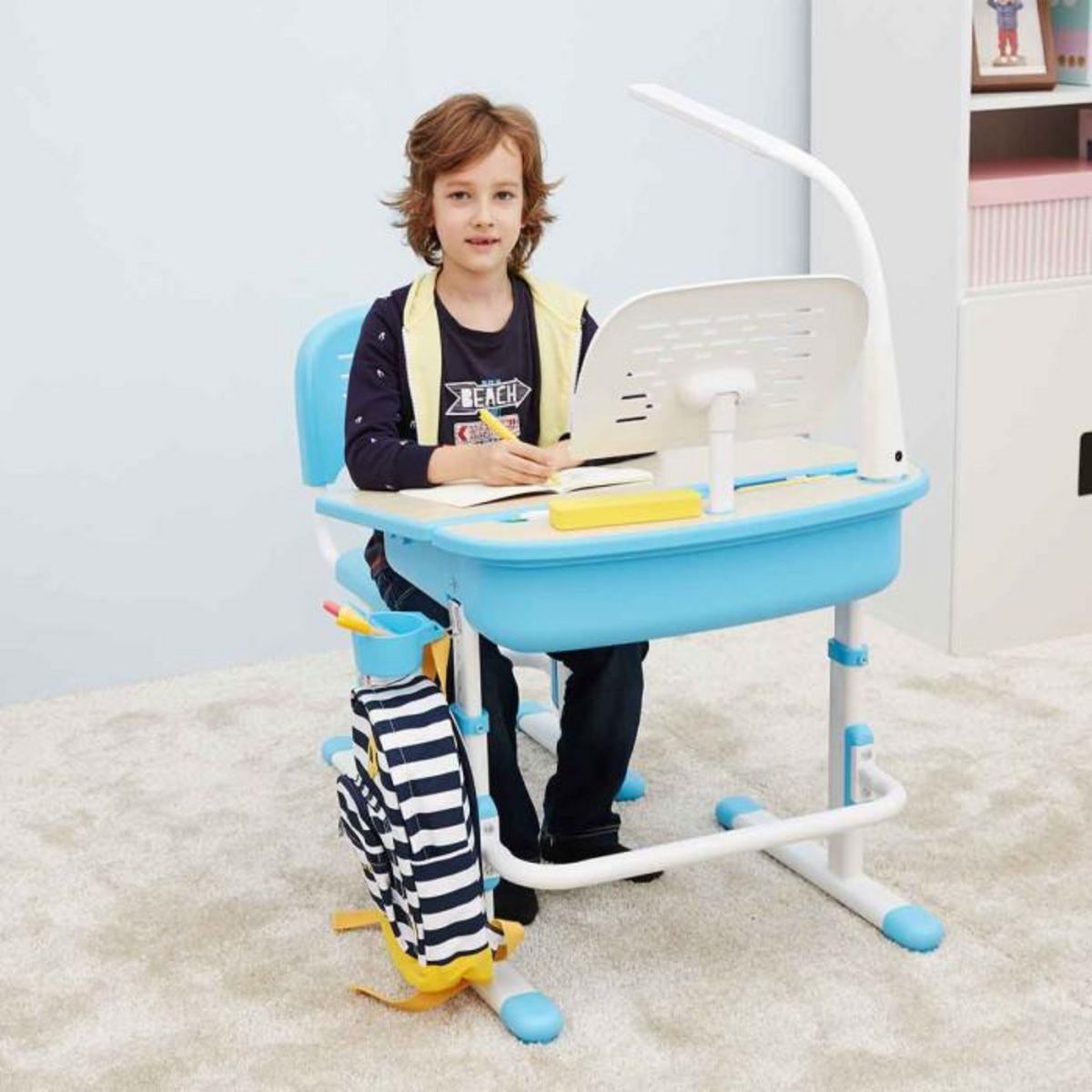 Paris Prix Bureau & Chaise Enfant  Comfortline  70cm Bleu