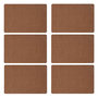 Voir la diapositive 1 : SECRET DE GOURMET Lot de 6 sets de table rectangulaire Lake - 45 x 30 cm - Camel