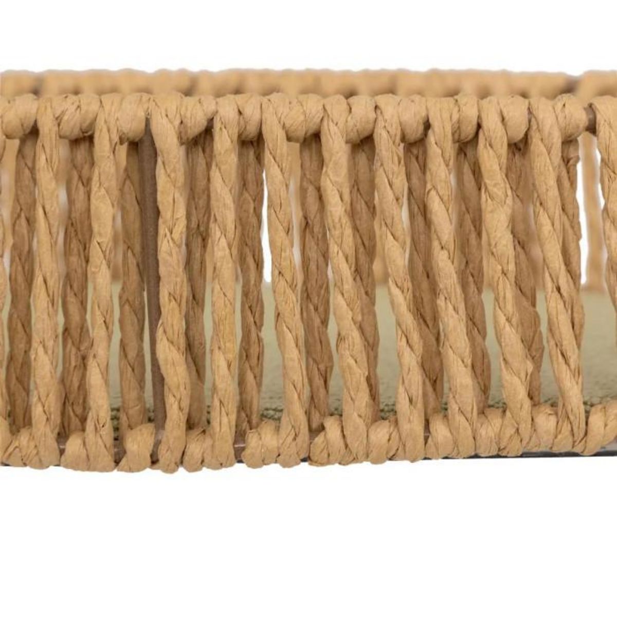 ATMOSPHERA Lot de 3 Plateaux Ovales  Ali  39cm Naturel