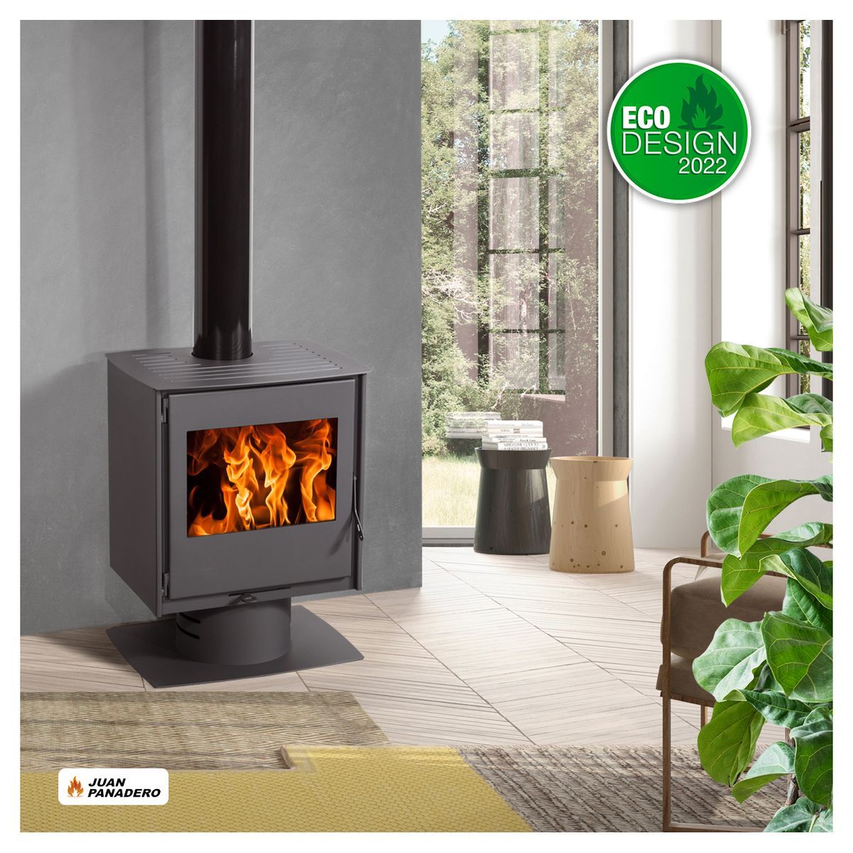Juan Panadero Poêle à bois TOSCANA TITANIUM 8 Kw