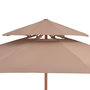 Voir la diapositive 5 : VIDAXL Parasol a deux etages avec mat en bois 270 cm taupe