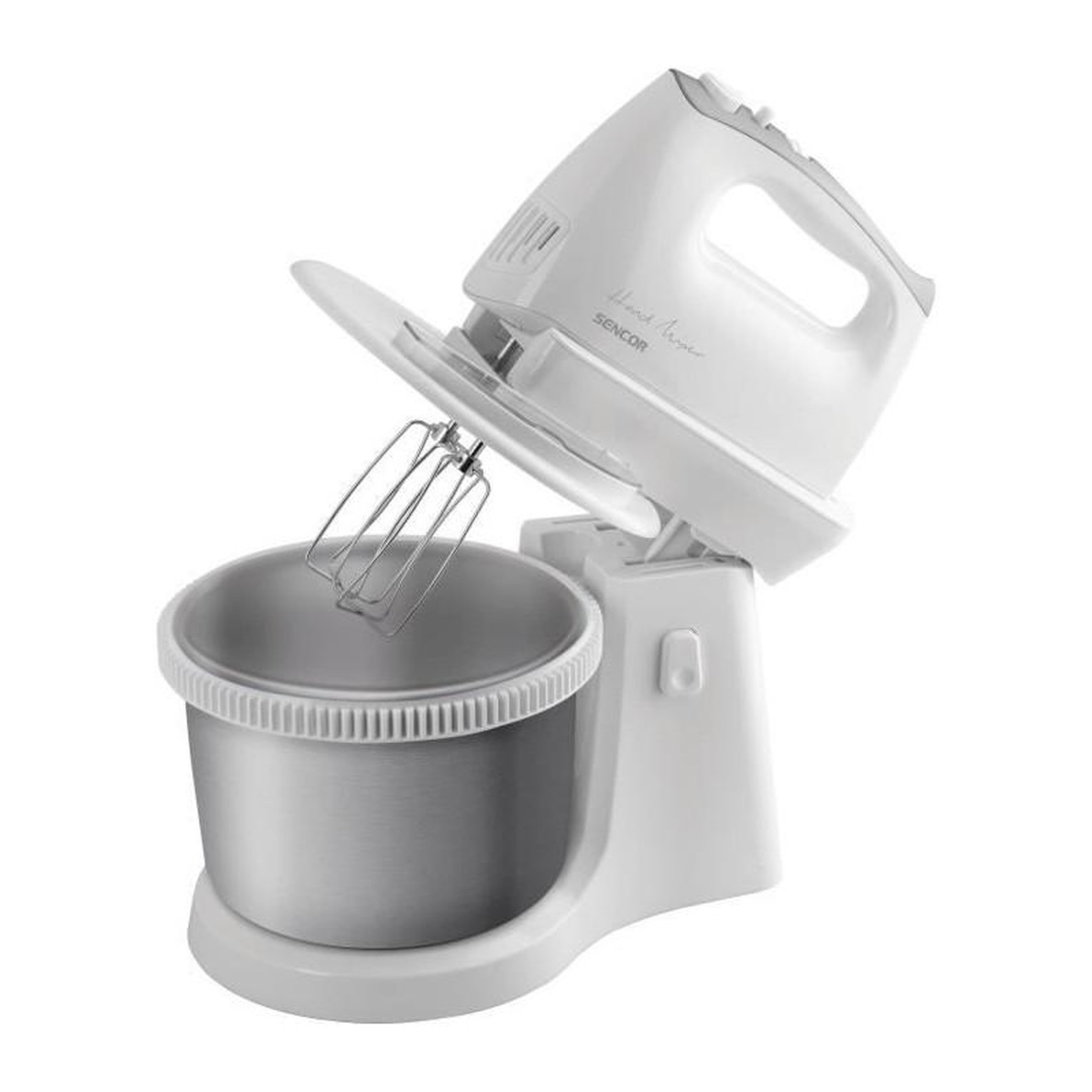 Voir la diapositive 2 : SENCO Batteur a main avec bol rotatif - SENCOR - SHM6206SS - 500W - Argent