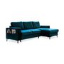 Voir la diapositive 6 : BEST MOBILIER Lilly - canapé d'angle droit - 4 places - convertible avec coffre - en velours
