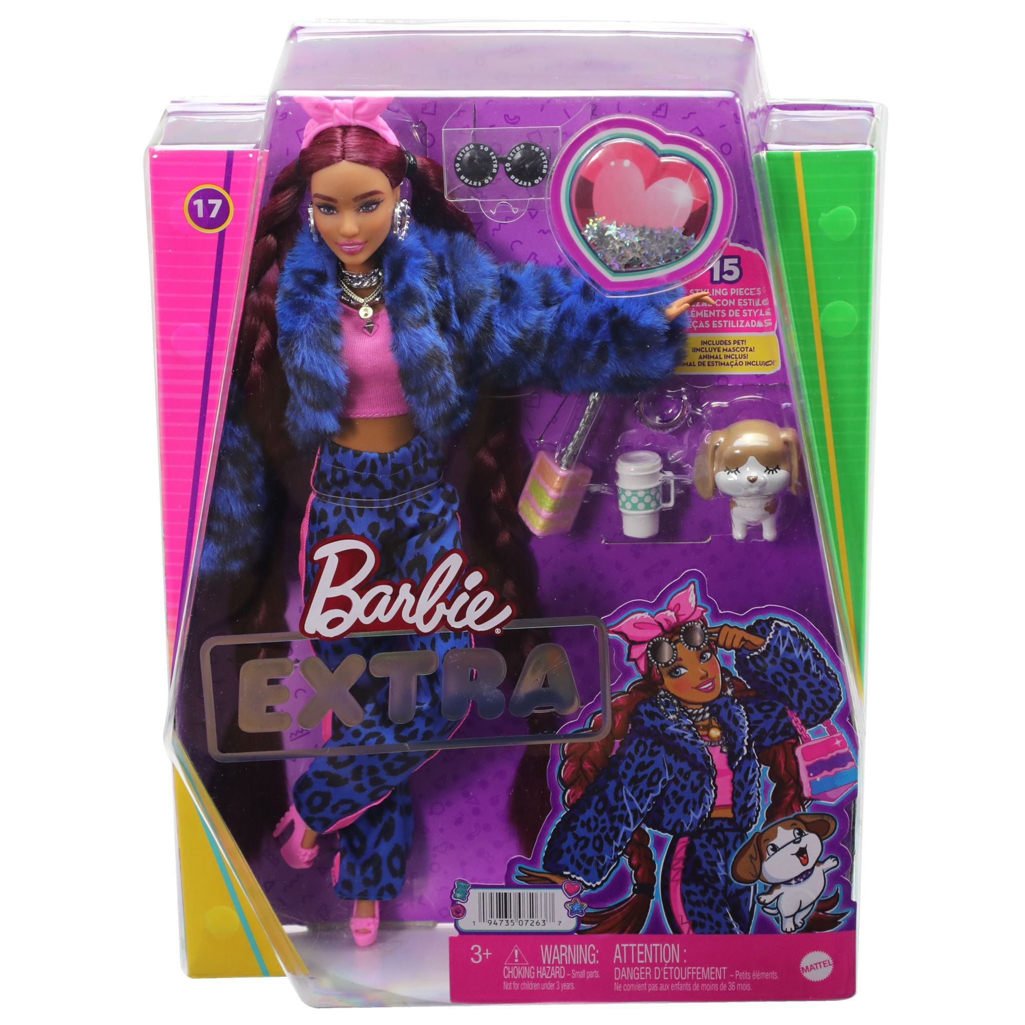Poupée Barbie Extra #12 - Tenue Fleurie Avec 2 Pièces, Accessoires De Mode Et Un Adorable Lapin Animal De Compagnie