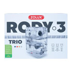 Zolux Cage sur 3 étages - ZOLUX - Rody3 trio - Pour hamsters, souris et gerbilles - L 41 x p 27 x h 53 cm - Blanc