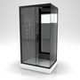 Voir la diapositive 2 : Aurlane Cabine de douche rectangle Hydromassante noire 80x110 cm - MIRROR 2