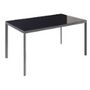 Voir la diapositive 2 : GARDENSTAR Table de jardin en acier et verre gris anthracite