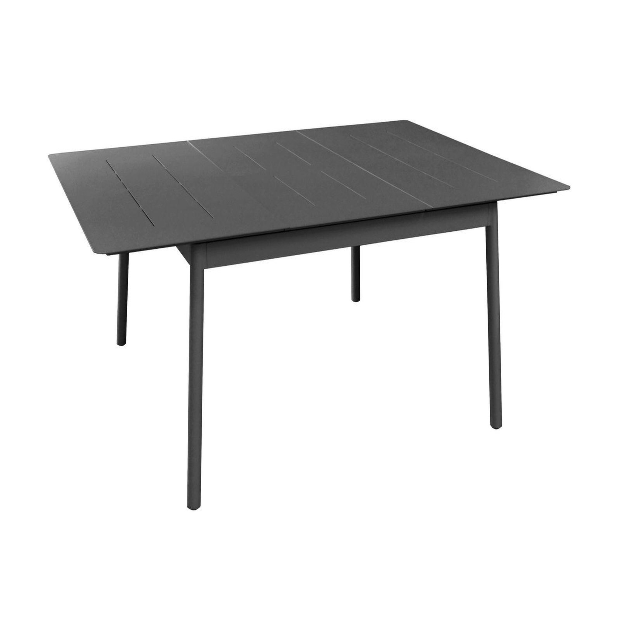 Proloisirs Table Dublin en aluminium - graphite - 140/200 x 140 cm