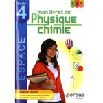 PHYSIQUE CHIMIE 5E 4E 3E CYCLE 4 ESPACE. MON LIVRET DE PHYSIQUE CHIMIE, EDITION 2020, Faraco Damien