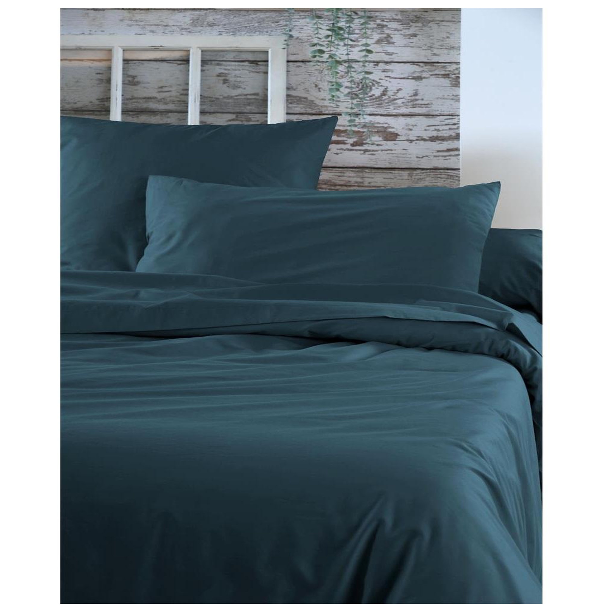 Voir la diapositive 4 : Eden Drap housse percale en coton nuage