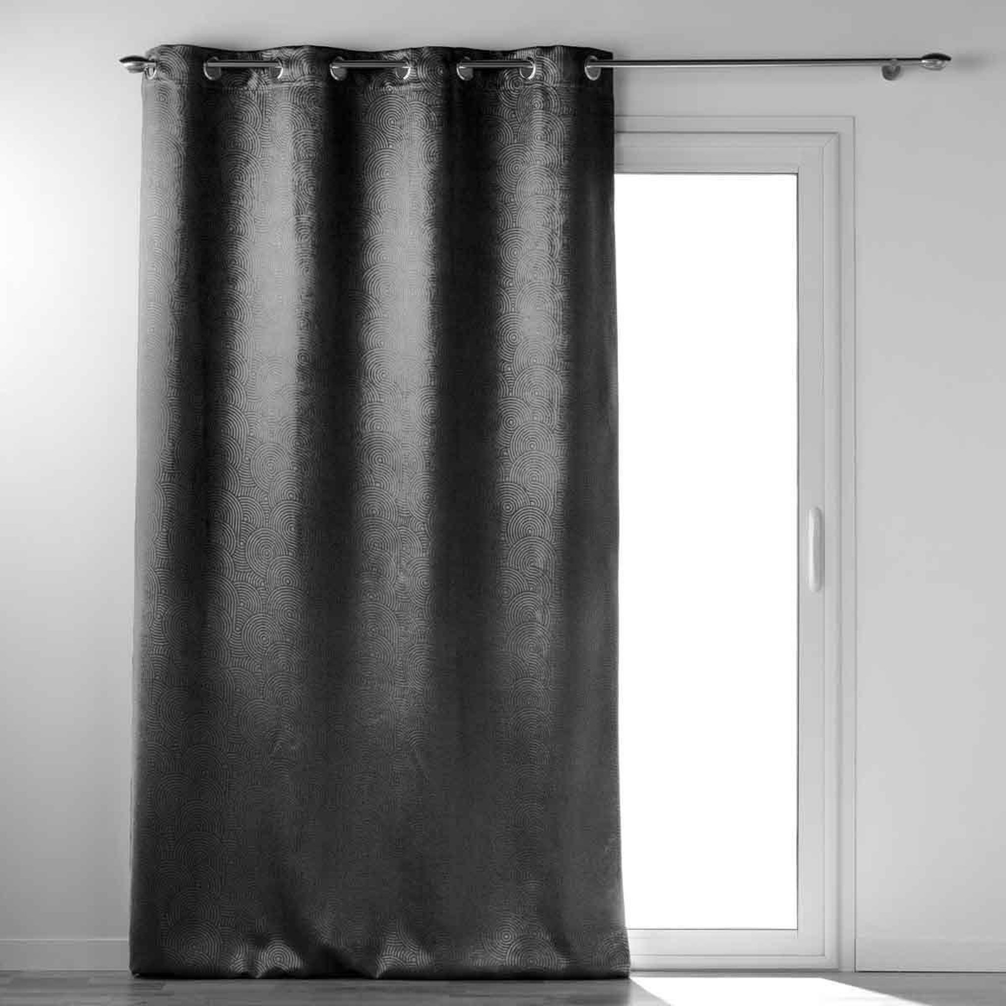 Douceur d'Intérieur Rideau occultant  anthea  135x240cm anthracite