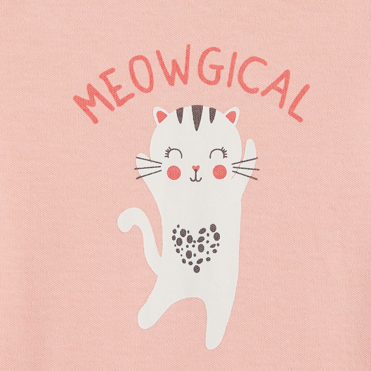 INEXTENSO Lot de 3 bodies manches courtes chat bébé fille