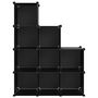 Voir la diapositive 3 : VIDAXL Cubes de rangement 9 pcs Noir PP