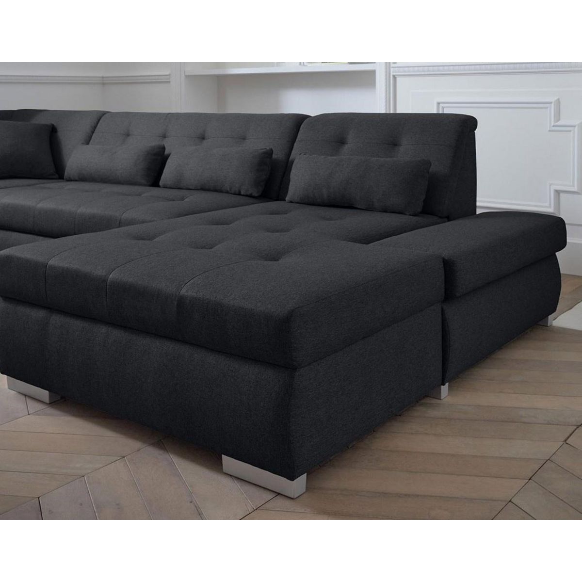 LISA DESIGN Vermont - canapé panoramique d'angle gauche - 7 places - xxl