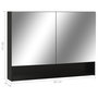 Voir la diapositive 6 : VIDAXL Armoire a miroir de salle de bain LED Noir 80x15x60 cm MDF