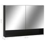 Voir la diapositive 6 : VIDAXL Armoire a miroir de salle de bain LED Noir 80x15x60 cm MDF