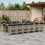 Voir la diapositive 1 : VIDAXL Ensemble a manger de jardin et coussins 13 pcs gris clair rotin