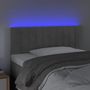 Voir la diapositive 3 : VIDAXL Tete de lit a LED Gris clair 90x5x78/88 cm Velours