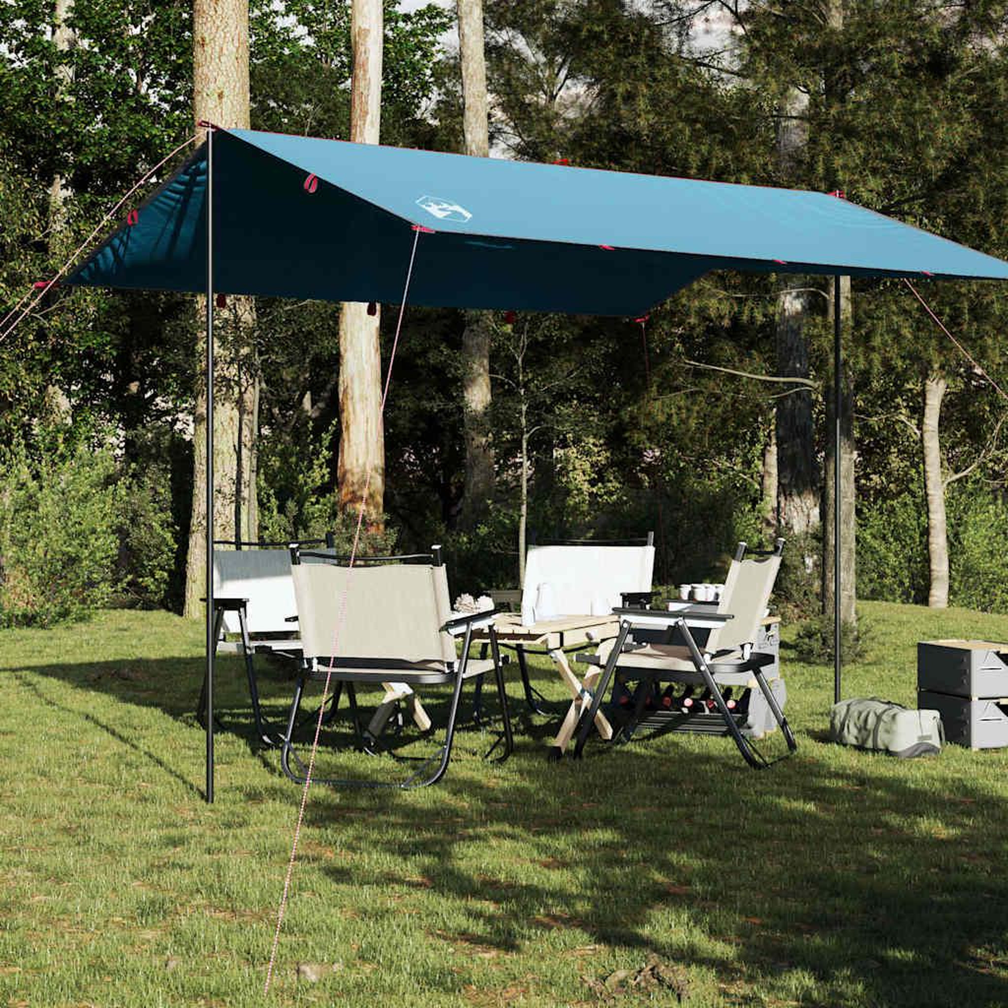 VIDAXL Bache de camping bleu 360x294 cm impermeable