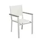 SWEEEK Table de jardin extensible 8 places  200/300cm avec plateau effet bois et structure aluminium 200/300cm  et 8 fauteuils inclus